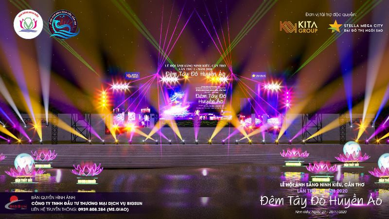 Mô hình Lễ hội ánh sáng lần đầu tiên tổ chức tại ĐBSCL. (Ảnh: Ban tổ chức cung cấp) 