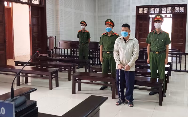 Bị cáo tại phiên tòa.