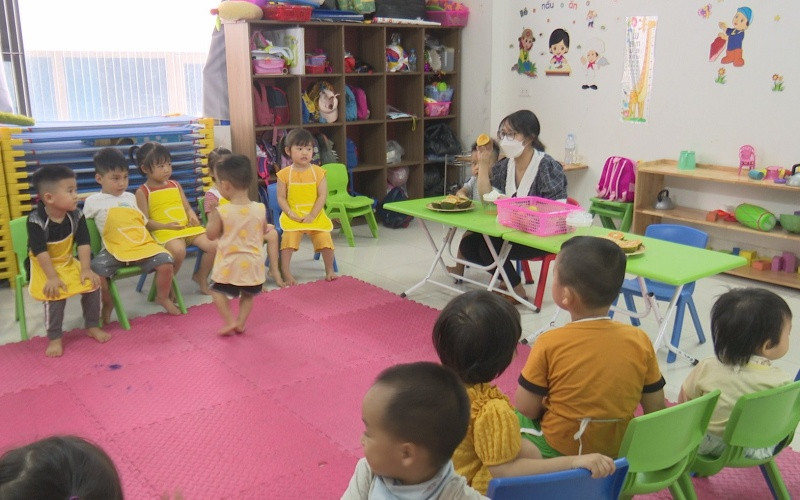 Cơ sở mầm non tư thục Vietkids, phường Đồng Văn, thị xã Duy Tiên là một trong những trường đầu tiên được vay vốn ngân hàng chính sách xã hội.