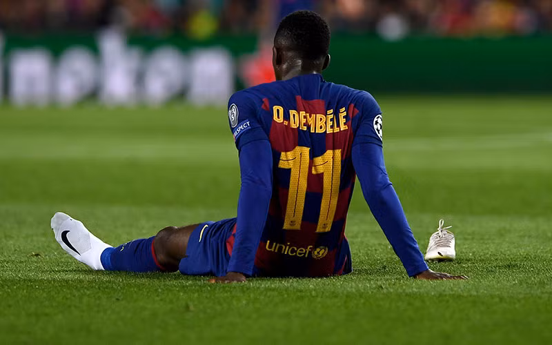 105 triệu chi ra cho Dembele, Barca chỉ thu về nỗi thất vọng. (Ảnh: Getty Images) 