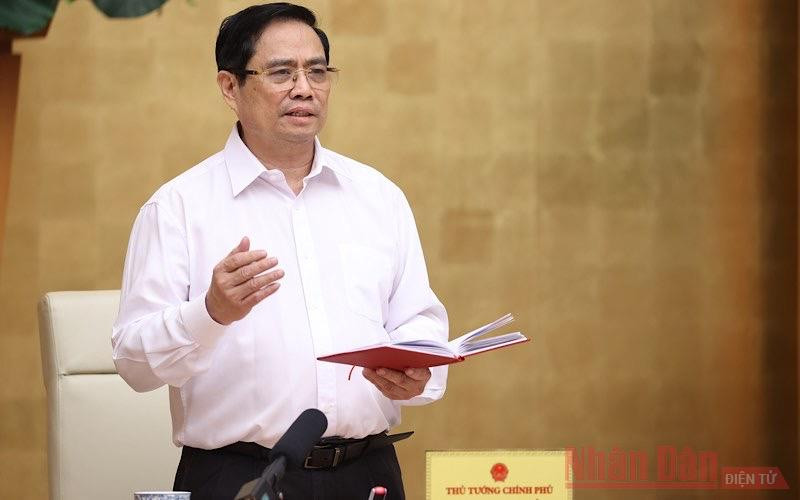 “Lãnh đạo phải chọn việc khó khăn hơn để thuận lợi hơn cho người dân, doanh nghiệp và xã hội”, Thủ tướng Phạm Minh Chính nhấn mạnh. (ẢNH: TRẦN HẢI)