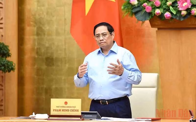 Thủ tướng Phạm Minh Chính phát biểu tại hội nghị.