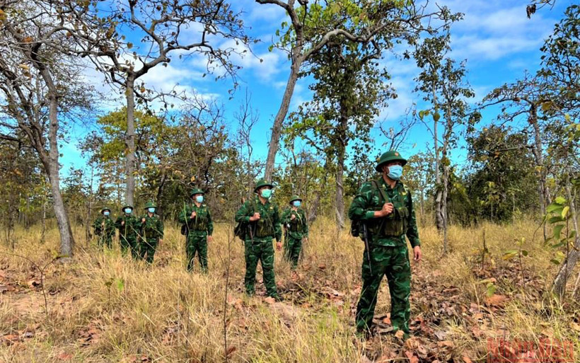 Lính biên phòng tại Đắk Lắk. Ảnh: CÔNG LÝ