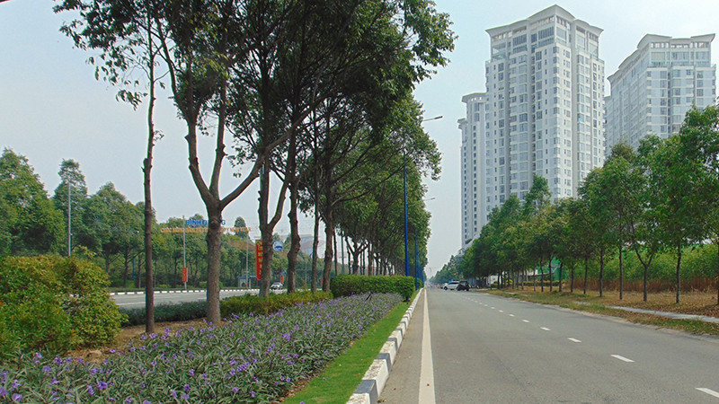 Một góc Thành phố mới Bình Dương, là trung tâm Vùng đổi mới sáng tạo Bình Dương.