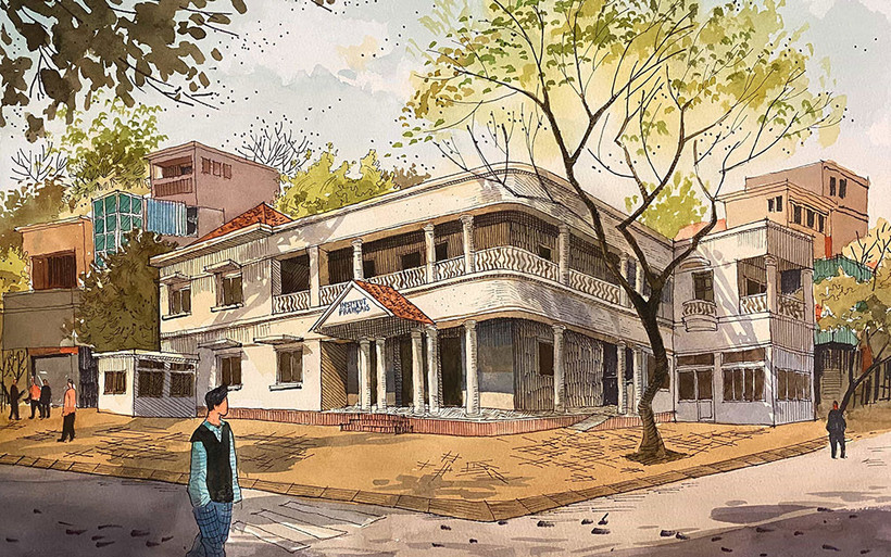 Phối cảnh Viện Pháp mới ở phố Thiền Quang. (Ảnh: Viện Pháp cung cấp)