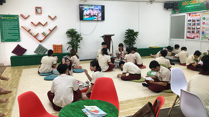 Thư viện Trường THCS - THPT Hoa Sen quận 9, TP Hồ Chí Minh.