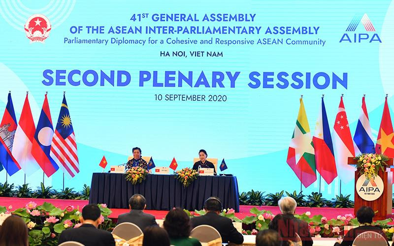 Phiên toàn thể thứ hai, Đại hội đồng AIPA 41. Ảnh: DUY LINH