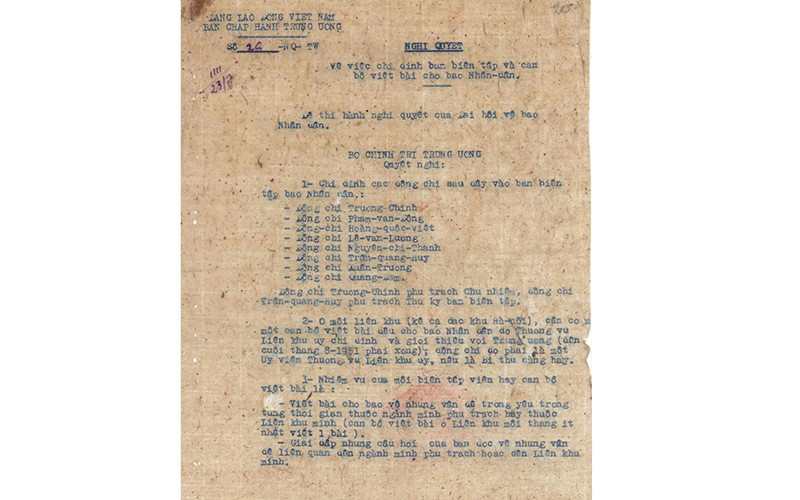 Ảnh: Cục Lưu trữ Văn phòng Trung ương Đảng.