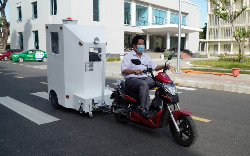Cabin chở bệnh nhân Covid-19 trong khu cách ly.