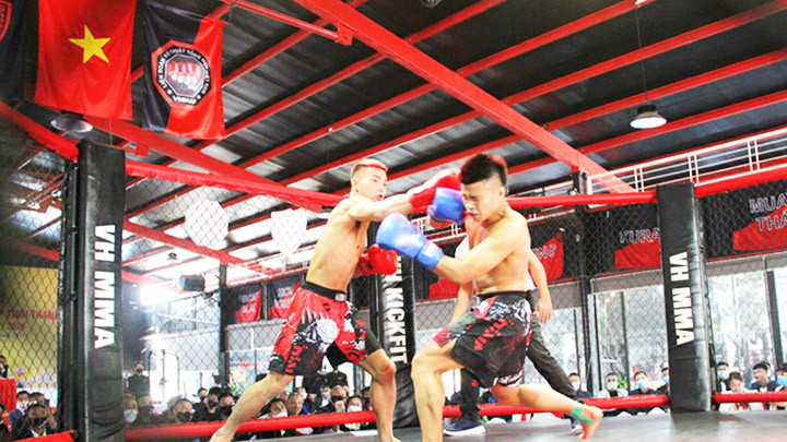 Thi đấu biểu diễn môn MMA.