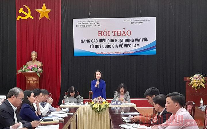 Hội thảo nâng cao hiệu quả hoạt động vay vốn từ Quỹ quốc gia về việc làm.