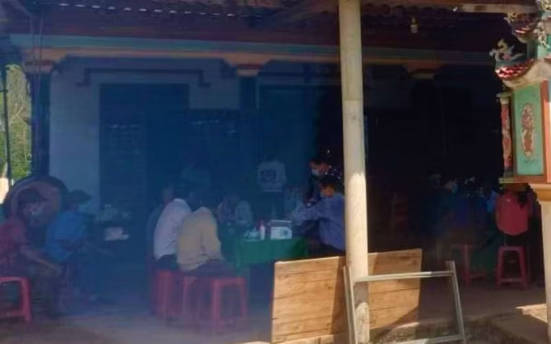 Nhà của hai cháu bé bị đuối nước tại huyện Lệ Thủy.