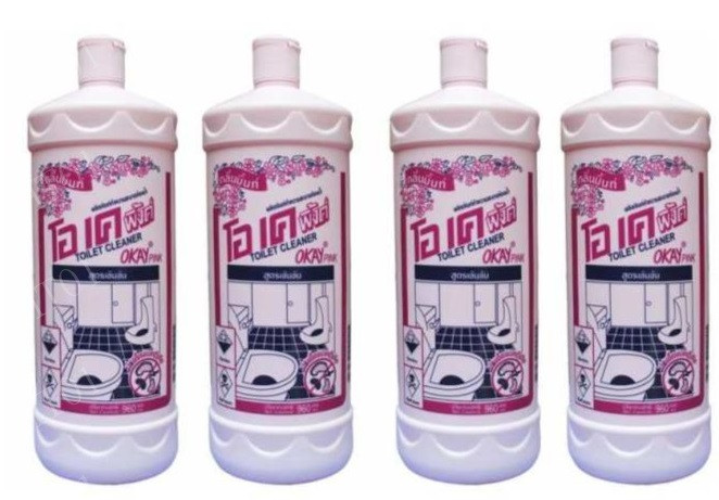 Hình ảnh chai nước tẩy rửa bồn cầu Okay bệnh nhân đã sử dụng.