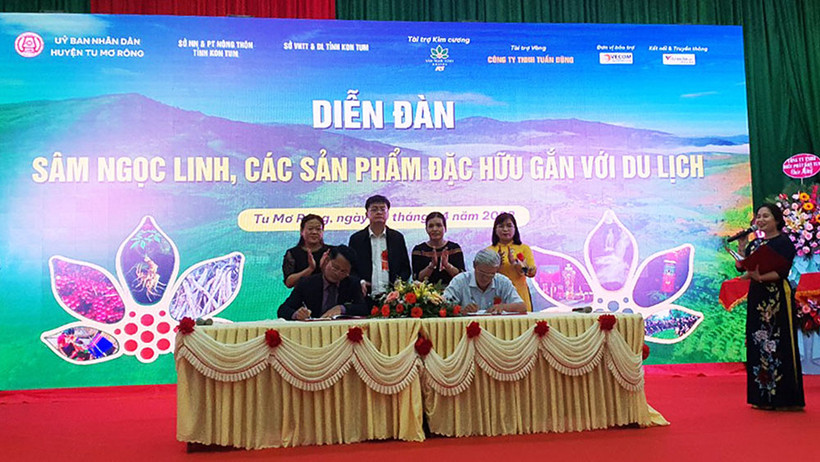 Ký kết biên bản ghi nhớ hợp tác phát triển sâm Ngọc Linh.