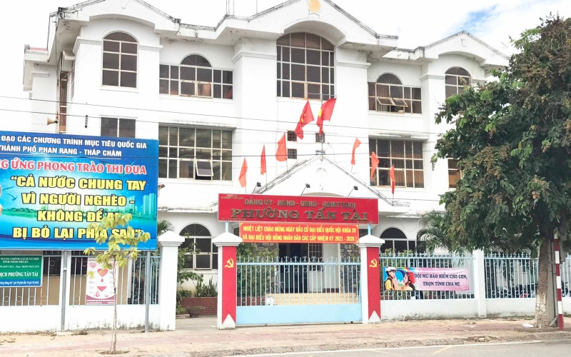 Trụ sở Ủy ban nhân dân phường Tấn Tài, TP Phan Rang - Tháp Chàm, tỉnh Ninh Thuận.