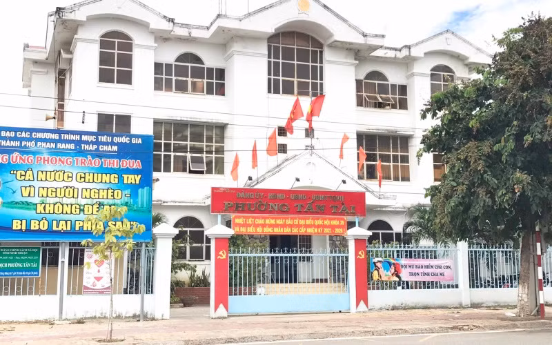 Trụ sở Ủy ban nhân dân phường Tấn Tài, TP Phan Rang - Tháp Chàm, tỉnh Ninh Thuận.