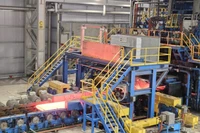 Dây chuyền sản xuất thép tại Nhà máy thép Hòa Phát Dung Quất (Quảng Ngãi).