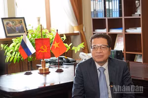 Đại sứ Việt Nam tại Liên bang Nga Đặng Minh Khôi. (Ảnh: XUÂN HƯNG)