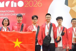 Đội tuyển Việt Nam tham dự kỳ thi Olympic Hóa học quốc tế Mendeleev lần thứ 60 tại Liên bang Nga. (Ảnh: XUÂN HƯNG)