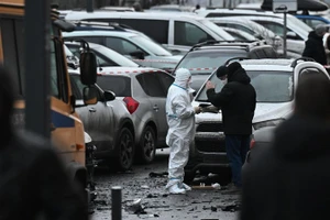 Hiện trường vụ nổ. (Ảnh: RIA Novosti)