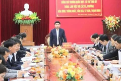 Bí thư Tỉnh ủy Phú Thọ Trương Quốc Huy phát biểu tại buổi làm việc.