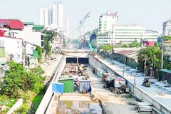 Dự án hầm chui nút giao Giải Phóng-Kim Đồng cơ bản hoàn thành.
