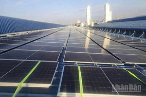 Hệ thống pin điện mặt trời áp mái tại Khu liên hợp sản xuất gang thép Hòa Phát Dung Quất.