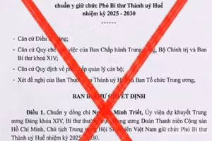 Văn bản đã được xác định là giả mạo.