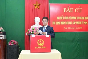 Đồng chí Bí thư thành ủy Huế thực hiện quyền công dân.