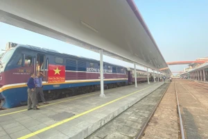 Giao diện mới đoàn tàu “Hành trình kết nối di sản miền trung”.