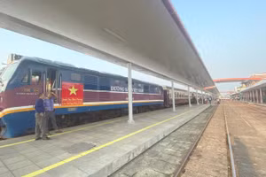 Giao diện mới đoàn tàu “Hành trình kết nối di sản miền trung”.