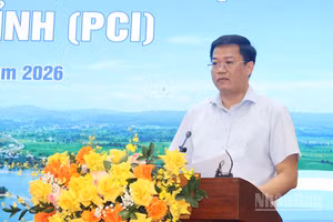 Chủ tịch Ủy ban nhân dân tỉnh Quảng Ngãi Nguyễn Đức Tâm phát biểu kết luận hội nghị.