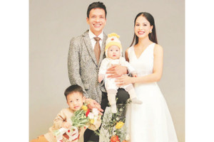 Gia đình nhỏ của anh Đoàn Ngọc Bảo và chị Nguyễn Thị Lệ Thu.