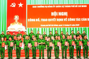 Bộ Tư lệnh Thành phố Hồ Chí Minh bổ nhiệm 151/168 sĩ quan quân đội chính quy về ban chỉ huy quân sự xã, phường, đặc khu.
