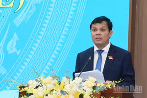 Phó Bí thư Tỉnh ủy, Chủ tịch Hội đồng nhân dân tỉnh Quảng Ngãi Nguyễn Đức Tuy phát biểu bế mạc kỳ họp.