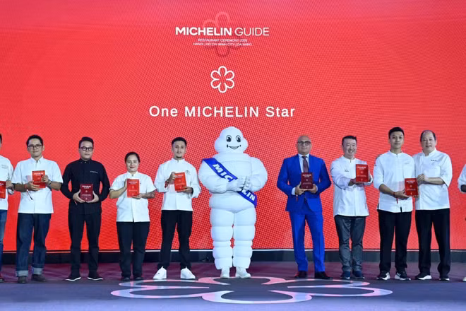 Đại diện các nhà hàng được một sao Michelin. (Ảnh: Ban tổ chức)