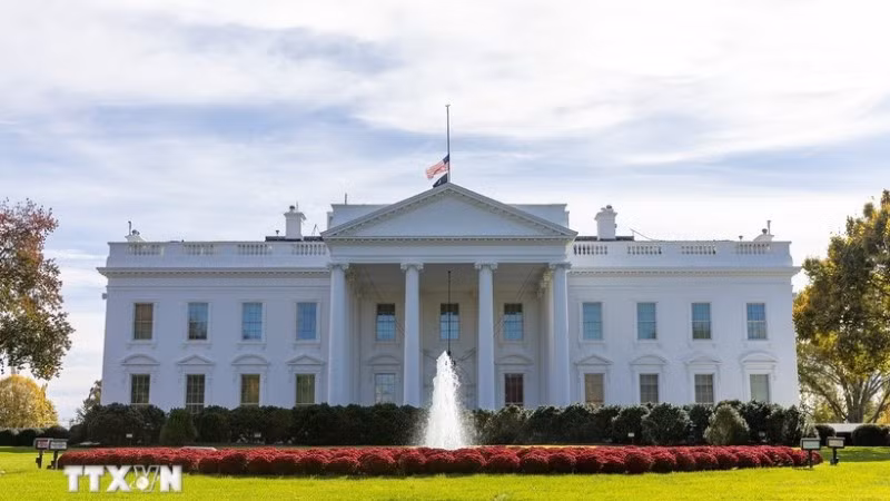 Nhà trắng tại Washington, D.C., Mỹ. (Ảnh: THX/TTXVN)