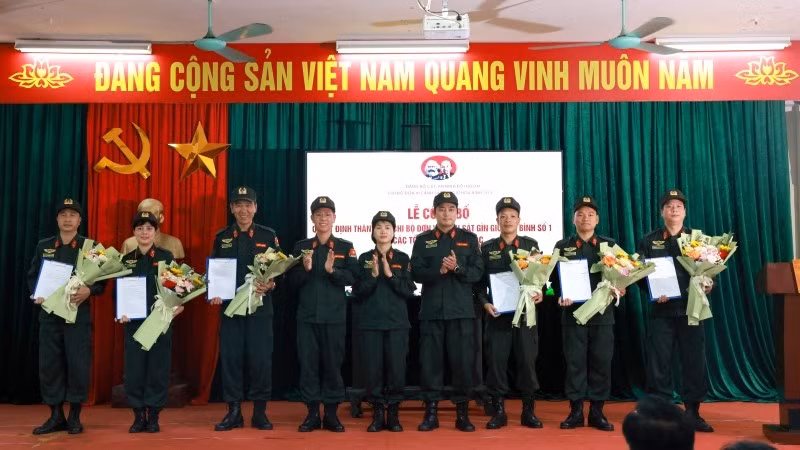 Lễ công bố Quyết định thành lập Chi bộ Đảng Đơn vị Cảnh sát gìn giữ hòa bình Liên hợp quốc số 1 Bộ Công an và các Tổ Đảng trực thuộc. (Ảnh: VNFPU1)