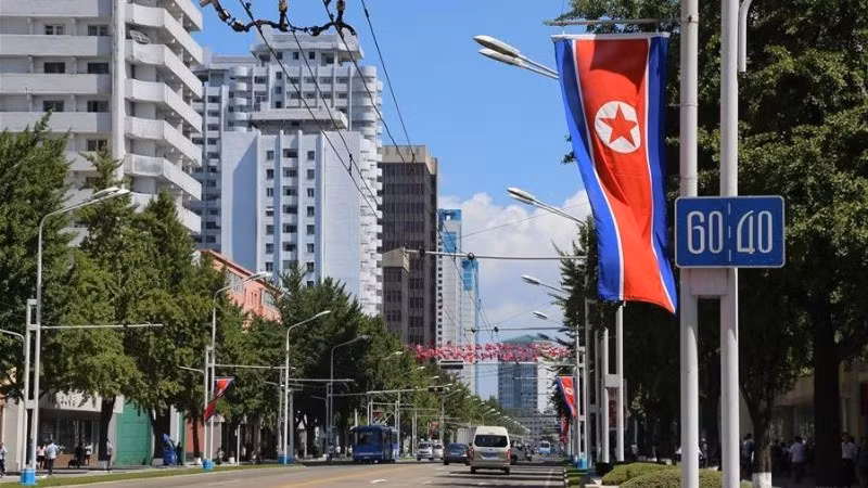 Quang cảnh đường phố ở thủ đô Bình Nhưỡng, Triều Tiên. (Ảnh minh họa: Tân Hoa Xã)