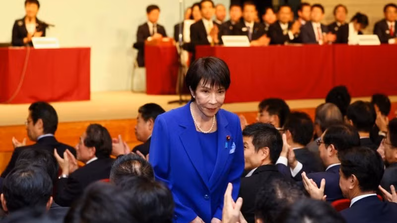 Bà Sanae Takaichi trở thành nhà lãnh đạo nữ đầu tiên của LDP. (Ảnh: Xinhua)