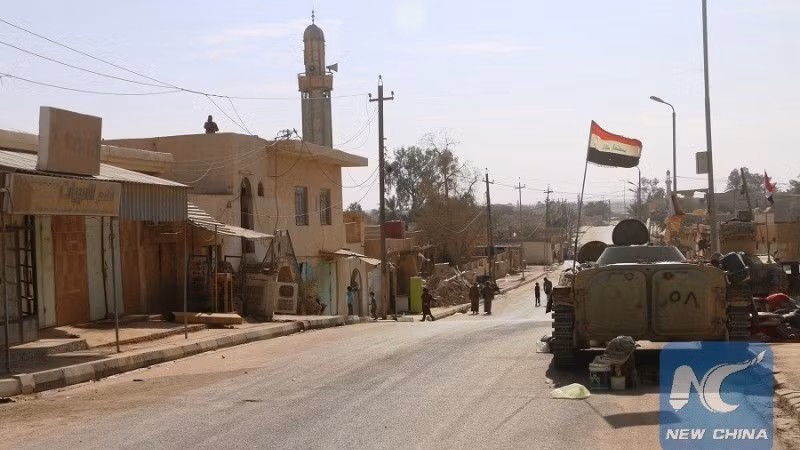 Lực lượng an ninh Iraq giải phóng thành phố Rawa khỏi tầm kiểm soát của IS, tháng 11/2017. (Ảnh minh họa: Xinhua)
