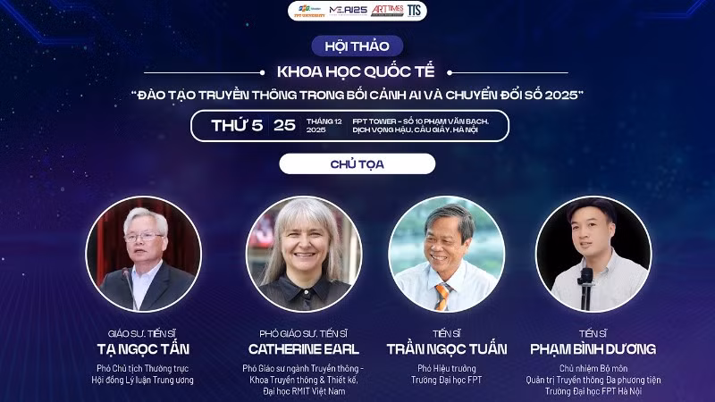 Nhiều học giả, chuyên gia uy tín trong và ngoài nước sẽ góp mặt tại Hội thảo khoa học quốc tế ME.AI25