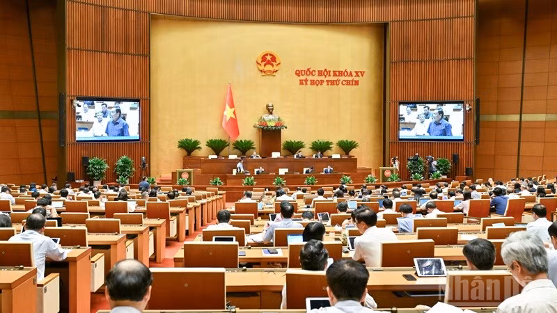 Quang cảnh phiên họp của Quốc hội. (Ảnh: DUY LINH)