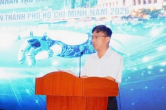Ông Trần Trọng Tuyên, Phó Giám đốc Sở Khoa học và Công nghệ Thành phố Hồ Chí Minh phát biểu tại hội nghị.