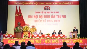 Đại hội đại biểu Đảng bộ Đại học Đà Nẵng lần thứ VII, nhiệm kỳ 2025-2030. (Ảnh: ANH ĐÀO)