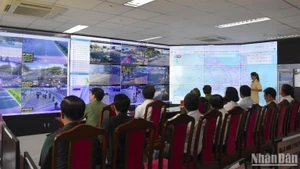 Trung tâm Thông tin chỉ huy Công an thành phố Đà Nẵng. (Ảnh: ANH ĐÀO)