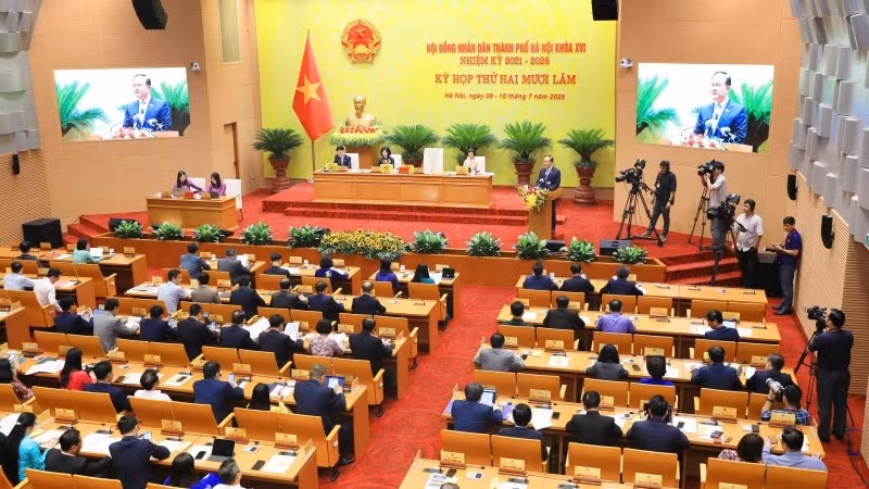 Khai mạc kỳ họp thứ 25 của Hội đồng nhân dân thành phố Hà Nội khóa XVI, nhiệm kỳ 2021-2025.