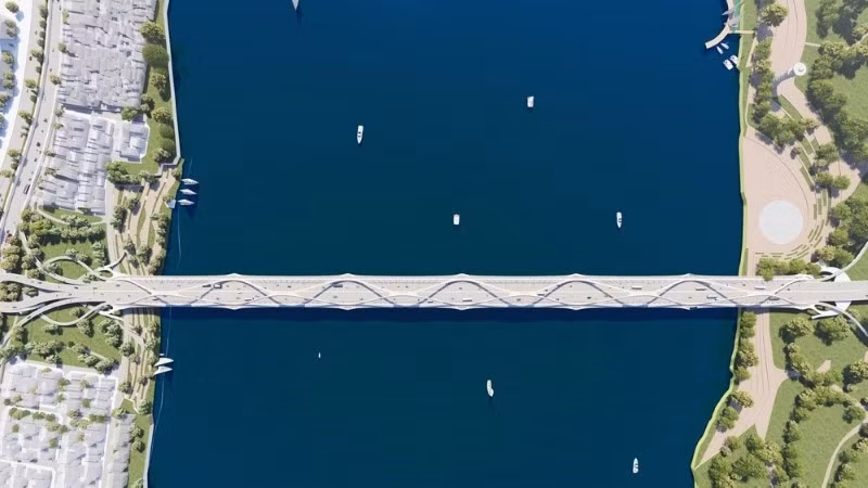 Phối cảnh thiết kế cầu Trần Hưng Đạo.