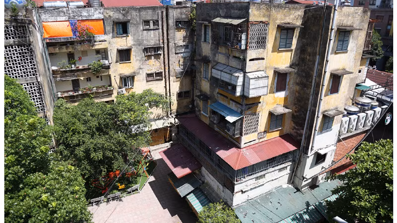 Nhà G23 tập thể cũ Thành Công (Hà Nội) đang được quy hoạch để cải tạo, xây mới.