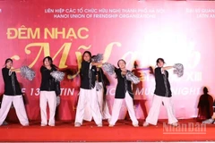 Một tiết mục văn nghệ được biểu diễn tại đêm nhạc.